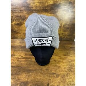 Vans Hat Beanie Burgundy Cuff Knit Patch Adult One Size  NY. CA. Since 1966